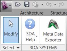 Chapter 2: Exporting with 3DA Meta Data Exporter in Revit