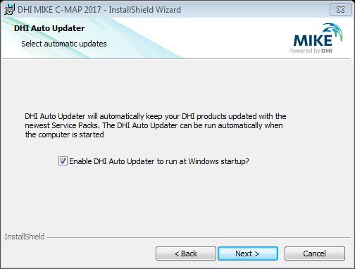 Tick Enable DHI Auto Updater to run at