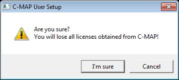 You now have to reload the license file for the C-MAP