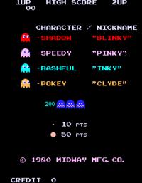 The enemies in Pac-Man are known variously as "ghosts" and "monsters".