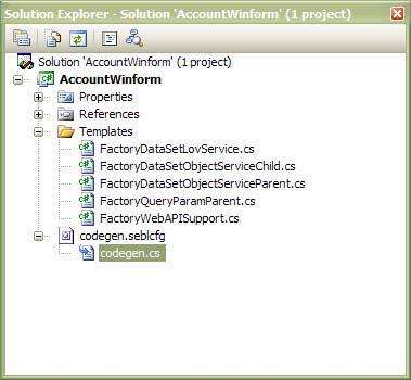 Siebel Web Services RAD Development Futures Page 19 of 29 In addition to creating the Template files the Project Item will create a default configuration file; enabled for