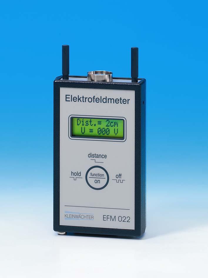 ELECTROSTATIC FIELDMETER Small hand-held Electro-Fieldmeter with digital display designed to measure electrostatic voltage potentials (with pre-selected distance) according the fieldmill influence