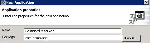 Create Application Enter