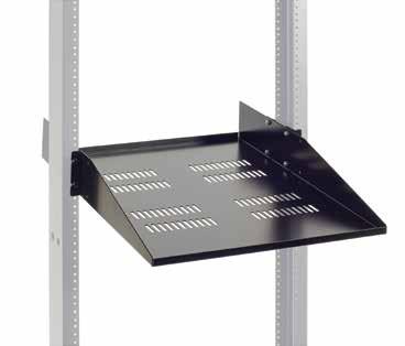 Mounting depth within rack is adjustable. Measures 3.5 H x 17.4 W x 21.75 D (48.9 x 44.9 x 55.2 cm).