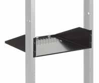 Capacity (RMTS03) Weight capacity of 60 pounds. Steel construction. Mount on EIA standard 19" rails.