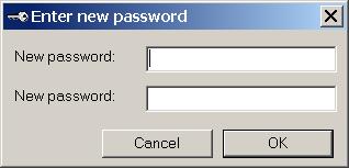 Later, the user will be able to customize its password, using the New Password button and then entering the new desired password two times.