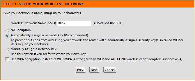 Section 3 - Configuration Wireless Connection Setup Wizard Click Next to continue. Enter a Wireless Network Name in the box, which is also known as the SSID.