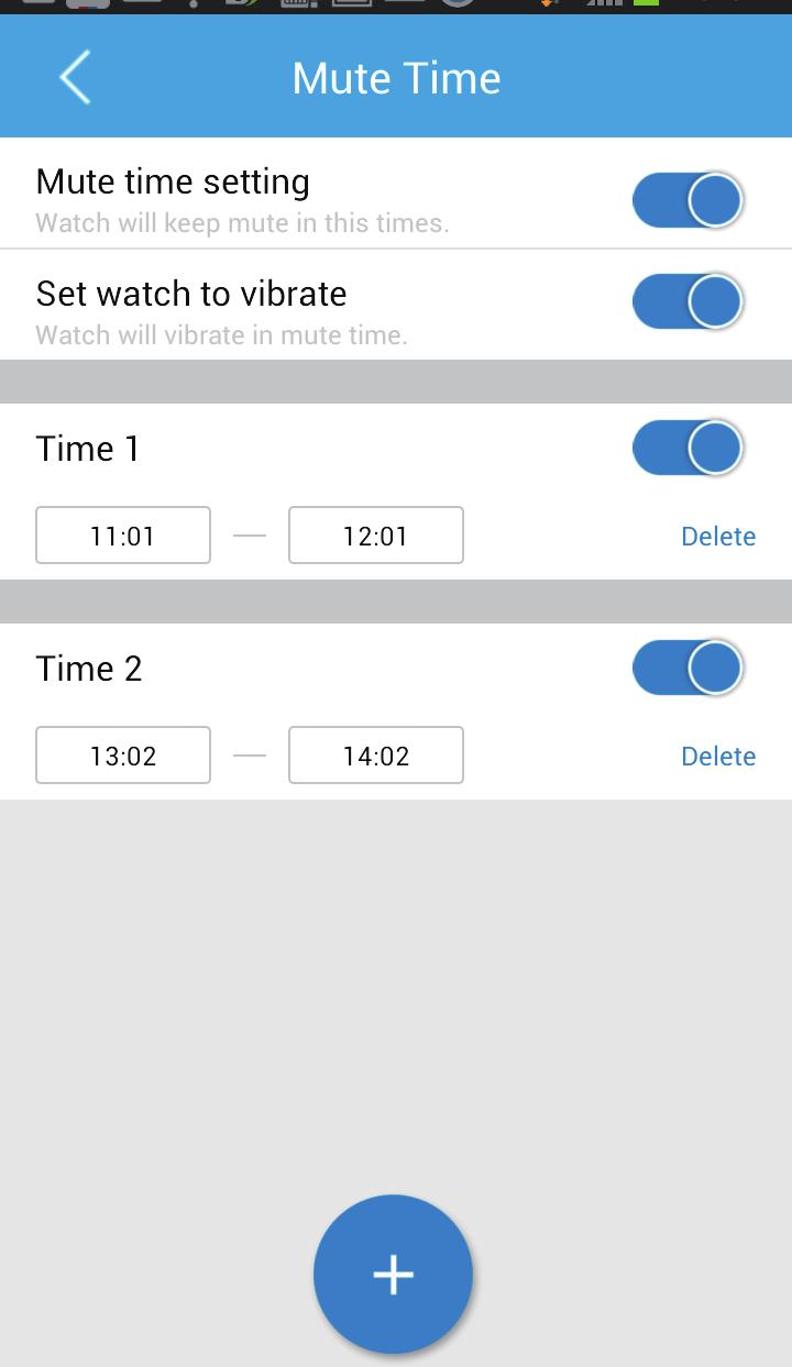 Mute time Touch Mute time to set the reminder function of your watch.