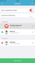 Contacts 3 5 1 2 4 6 Guardians are the group of people or single user who is authorised to manage the app and contacts. 1. XPLORA watch offers an option to block the incoming calls from unknown phone numbers.