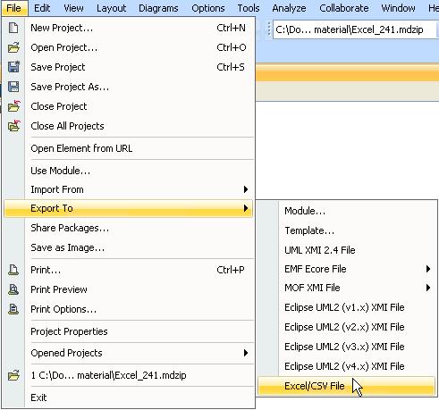Overview of the Excel Import The Import Data from Excel and Create Mapping dialog contains three menus: (i) Import Table Heading from Excel, (ii) Create Mapping, and (iii) Import Data from Excel.