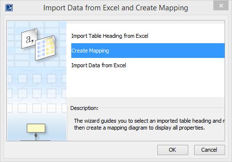 3.4.2 Create Mapping between Excel file and SysML requirement attributes To create mapping between the Excel file contents and SysML requirements: 1.