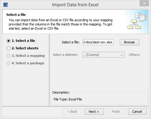 Figure 86 -- Import Data from Excel wizard -