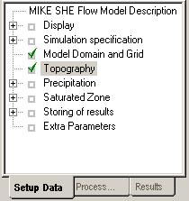 MIKE SHE Basic Exercises - Saturated Zone (Groundwater) Exercise 24 3.5.1 Define Surface Topography In the Topography Dialog Choose Point/Line (.shp) for the Spatial Distribution Select the file.