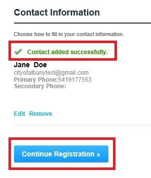 Page 7 c. You ll receive a confirmation email that your contact was successfully created.