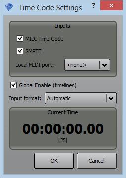 Timecode Page 212 Clarity 32.1 OVERVIEW 32 Timecode Timecode information can be received by Clarity and used to control the playback of cues at specific times.