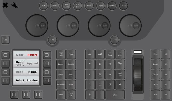Desktop Clarity Page 14 Clarity LX Programmer LX Action Buttons LX600 Playbacks The buttons and faders all work as if they were on the