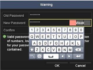 In the screen shown below, enter a new admin password in the New Password field.