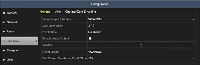 SECTION 2: INITIAL SETUP OF AN NVR Full Screen Monitoring When an alarm is triggered, the local monitor (VGA or HDMI) the video image from the alarming channel configured for full screen monitoring