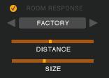 this knob to adjust the sustain of the transient REVERB - SECTION Reverb on/off Room Selector M = Mono-IR