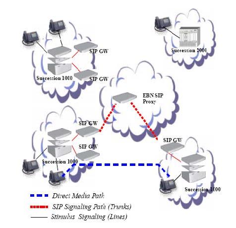 Network overview The SIP Trunk Gateways contact either the Proxy server or the Redirect server. The SIP Gateways cannot contact both the servers.