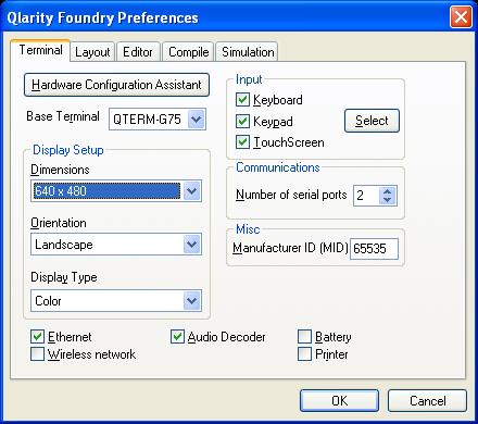 Prepare Qlarity Foundry for Application Design Basic Design Touch key legend (border around the edge of the touch screen for a QSI standard touch key legend enable if you are using a touch key