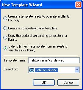 Intermediate Design Create a New Object Template 2. Click [New Template] and the following dialog box is displayed. 3. Select Extend (inherit) a template from an existing template in a library.