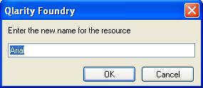 From the list of resources, select the resource that you want to rename, and click [Rename resource name ] (e.g., [Rename qterm_g70 ]).