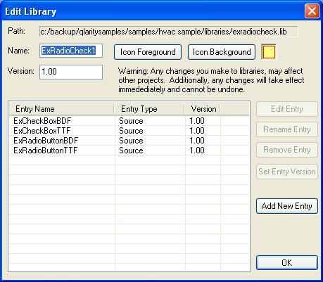 Templates, Resources, and Libraries Edit Libraries 5.3.4.3 System Libraries Not Explicitly Included in This Workspace A system library is one that resides in the same directory as the QlarityFoundry.