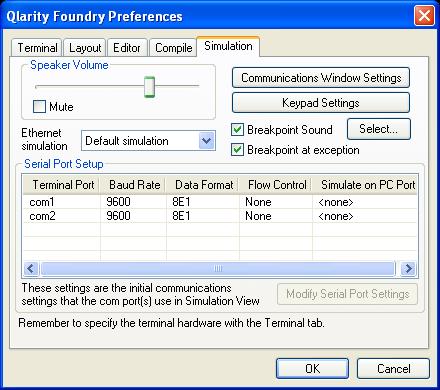 Simulation View Qlarity Foundry Preferences Speaker Volume Click and drag the slide button to adjust the volume in Simulation View. Mute Enable this option to turn sound off in Simulation View.