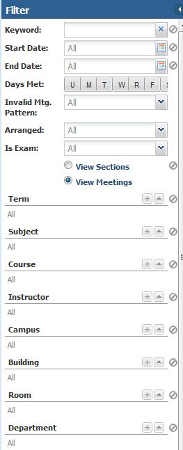Keyword- You type text here to narrow down choices (Ex: Type ACTG and click search). b. Start Date c. End Date d.