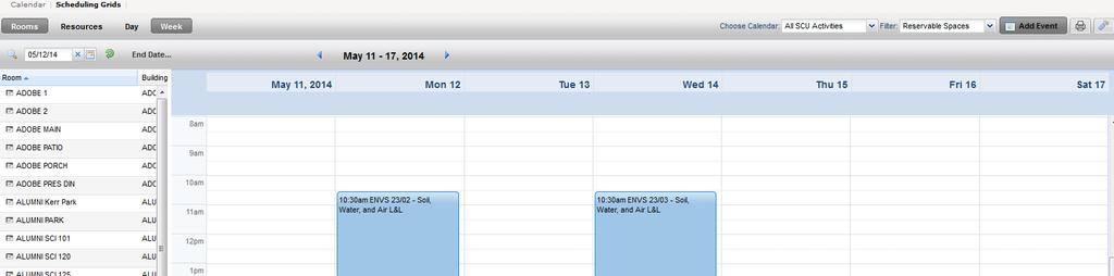Additionally, the Week view includes a feature that allows you to specify a date range.