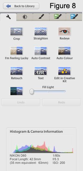 Adjusting an image: Under the Commonly needed fixes tab Straighten image and fix red eyes. Try out other Auto adjustment options. ABC Text lets you write a caption onto your image.