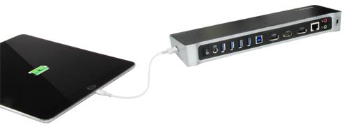 Plenty of ports gives you everything you need This triple-video docking station lets you connect up to 12 peripherals, to transform your laptop into a powerful, full-sized workstation.