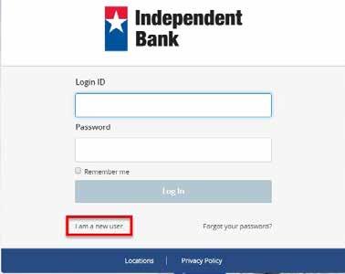 Click on Online Banking to the right of the Log In