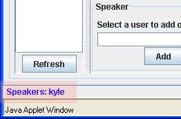 Moderated Events In a small-scale moderated event, the Moderator can also function as the Speaker. In this case, there is no need to set up both a unique Moderator name and Speaker name.