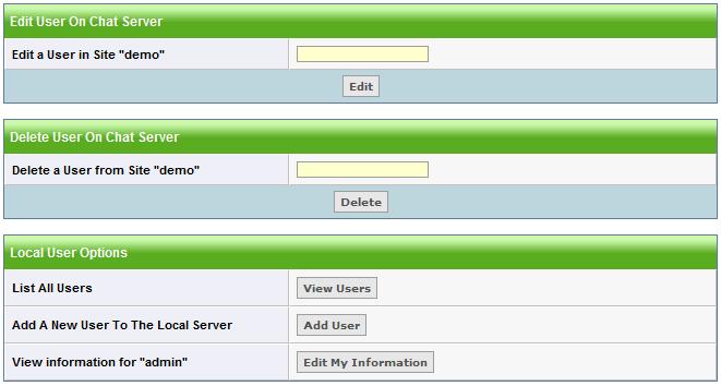 Service Administration Pages Step 4. Click List All Users.