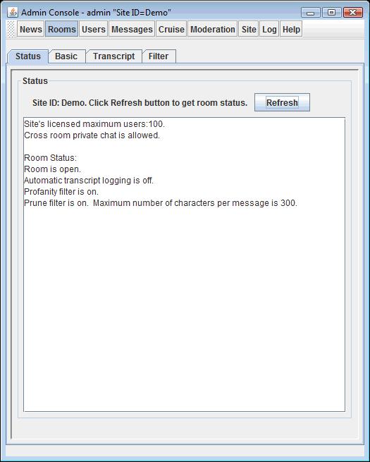 ParaChat v9.12 Hosted Documentation - PDF Basic Room Greeting Set the room greeting for the chat room. The room greeting is displayed to each user when they log into the chat room.