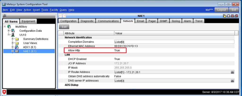 Table 13: NxE85 Initial Configuration Values Attribute/Field Name NxE85 Initial Value Computer Name DHCP Client Site Director Initial Login Username Initial Login Password Initial Windows Login ID
