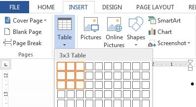 The Table Tools Design and Layout tabs also appear, with options for choosing different colors, table styles, and borders.