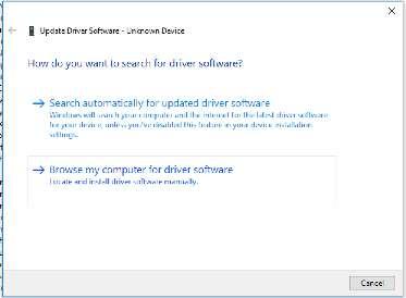 Software option and choose the driver directory.
