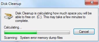 When Windows has finished its calculation, you'll then see this: Disk Cleanup is telling us that it has found 90.0 Megabytes of files that it can safely delete.
