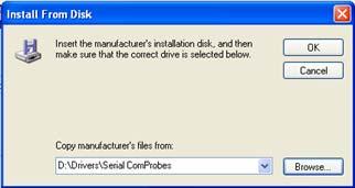 Figure 7 Install From Disk Back at the previous dialog the location