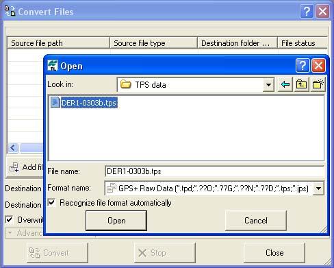 Converting Files Between Formats To create this file, do the following steps: 1. Click File->Convert Files and click Add Files in the window.