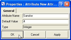 To add an attribute, right-click in the left panel, click New Attribute, then click the type of attribute. 2. Enter a name and default value for the attribute. Click Ok to save.