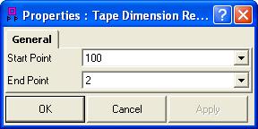Editing Data in Topcon Link Edit in the Tape Dimensions Properties Dialog Box Available tabs depend on the selected object, either a tape or a dimension.