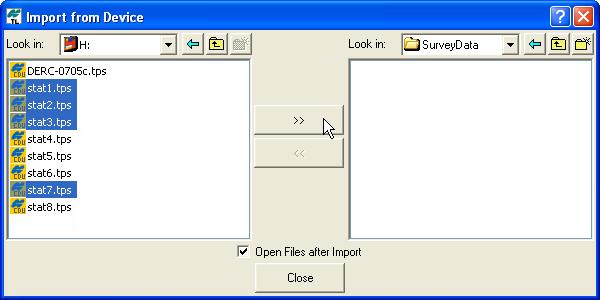 Using Windows Explorer to Import Files from a Device 5. In the right pane, navigate to the folder on the computer in which to save data files. 6.