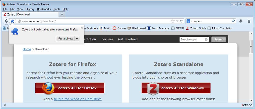 restart Firefox. 7. Click Restart Now. 8.