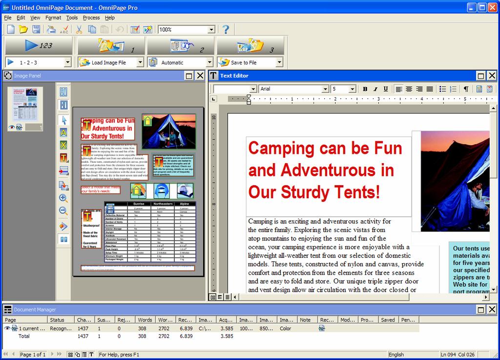 Introducing the OmniPage Desktop OmniPage Toolbox Menu