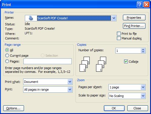 unified digital PDF documents. Also, you can convert batches of documents into PDF files using PDF Create!. Creating PDF files from Inside of Other Applications 1.