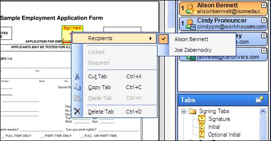 Applying tabs to a document 9 To move the position of the tab relative to the anchor text, click and drag the tab. A leash appears as a line drawn between the anchor text string and the tab.